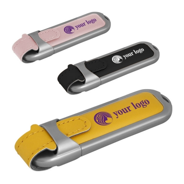 Logotrade kampanjprodukter bild: USB-minne i läder