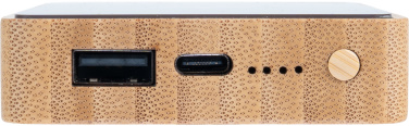 Logotrade presentreklam bild: Powerbank 5000 mAh med upplyst logotyp