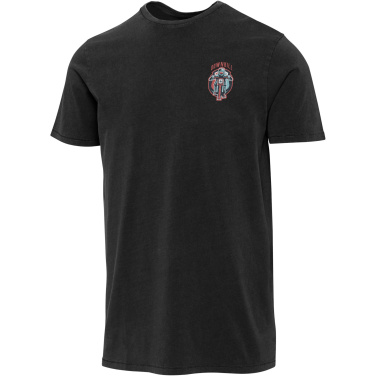 Logotrade presentreklam bild: Nanaimo 160 g/m2 kortärmad tvättad T-shirt för herr