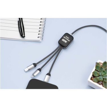 Logotrade profilreklam bild: SCX.design C33 Type-C-laddningssladd på 60 W med dubbelupplyst logotyp
