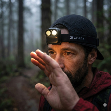 Logotrade profilreklam bild: Gear X pannlampa med rörelsesensor, RCS rplast